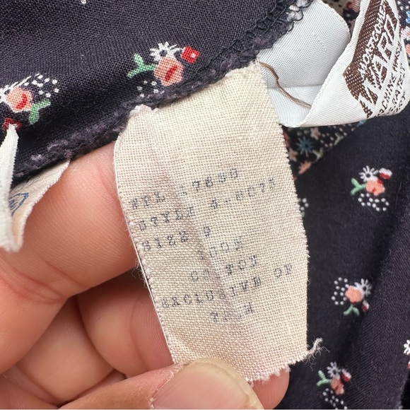 Vintage Montgomery Ward Prairie/ Gunne Sax Style Floral and Lace Dress Size 9 - Picture 7 of 13